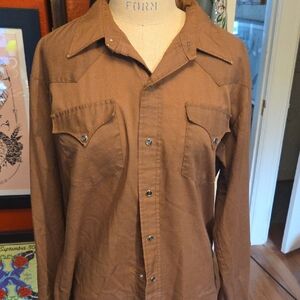 Men's Brown Casual Button Down Shirt